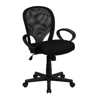 Flash Furniture Mid-Back Office Chair with Oval Loop Arms