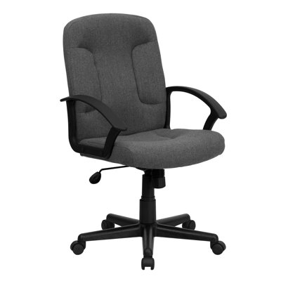 Flash Furniture Mid-Back Fabric Task Chair with Nylon Arms