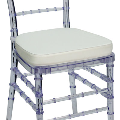 Flash Furniture Flash Elegance Stacking Resin Chiavari Chair in Crystal Clear