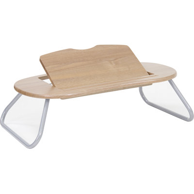 Flash Furniture Angle Adjustable Laptop Computer Table with Dark Natural Top