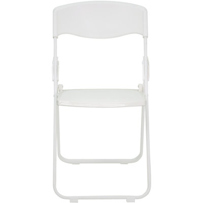 Flash Furniture Hercules Series Heavy Duty Plastic Folding Chair in White