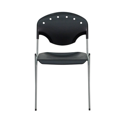 Flash Furniture Polypropylene Stack Chair in Black