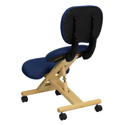 Flash Furniture Low-Back Height Adjustable Kneeling Chair with Dual Wheel