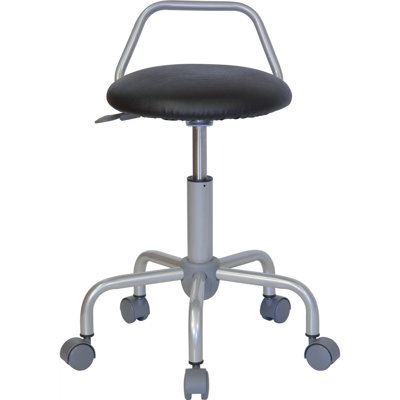 Flash Furniture Height Adjustable Stool with Raised Bar Backrest