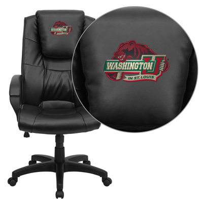 Flash Furniture NCAA Embroidered High-Back Leather Executive Chair