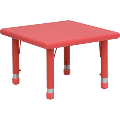 Flash Furniture Square Height Adjustable Plastic Activity Table