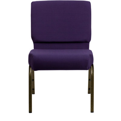 Flash Furniture Hercules Series 21'' Extra Wide Church Chair with 4'' Thick Seat and Communion Cup Book Rack