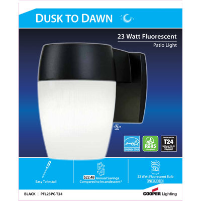 Cooper Lighting Dusk to Dawn Decorative Light in Black