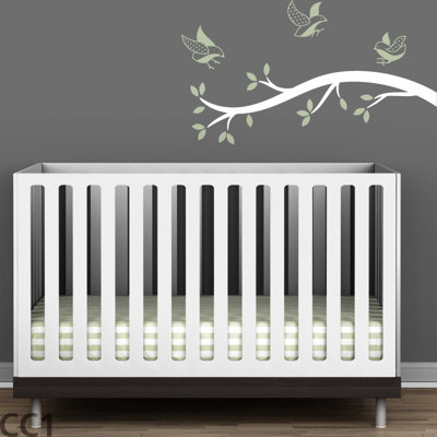 LittleLion Studio Polka Dot Birds Branch Wall Decal