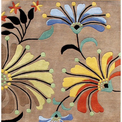 Alliyah Rugs Casablanca Eastern Dark Brown Contemporary Rug