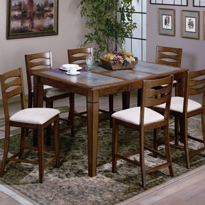 Emerald Home Furnishings Glacier Creek 7 Piece Counter Height Dining Set