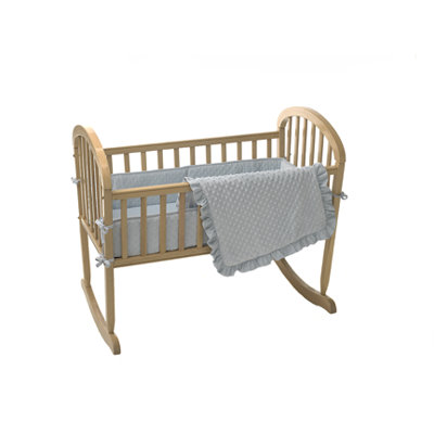 American Baby Company Heavenly Soft Three Piece Minky Dot Cradle Set