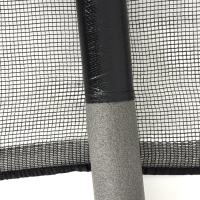 Upper Bounce 12' Trampoline Enclosure Safety Net Fits for 12 FT. Round Frames using 6 Straight Poles, Installs Outside of Frame (Poles Not Included)
