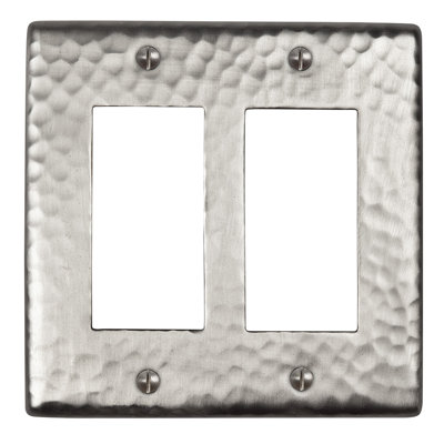 The Copper Factory Hammered Copper Double GFCI Plate