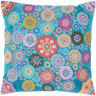 Teal and Blue Decorative Pillow