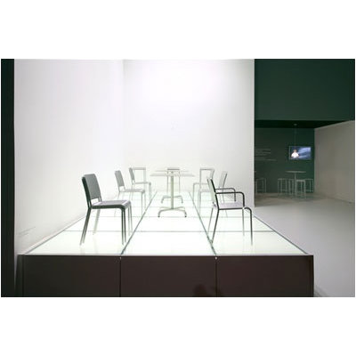 Emeco Square Brushed Cafe Table