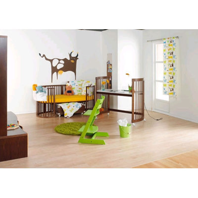 Stokke Sleepi Bassinet and Crib Nursery Set in Walnut with Mattress