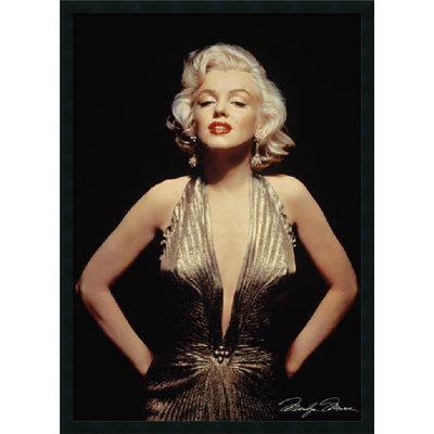 Amanti Art Marilyn Monroe (Gold) Framed Print Art - 37.66" x 25.66"