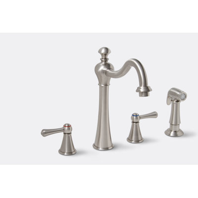 Premier Faucet Sonoma Two Handle Widespread Kitchen Faucet with Matching Side Spray