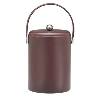 Soho 5 Qt Leatherette Ice Bucket in Claret