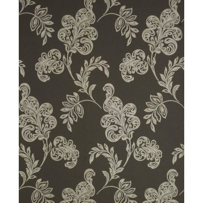 Verve Jacobean Wallpaper in Silver