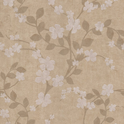 Salon Floral Trail Wallpaper in Montequilla Yellow