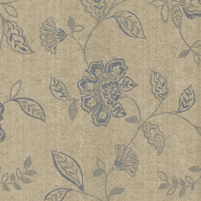 Brewster Home Fashions Salon Jacobean Trail Wallpaper in Silver