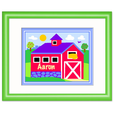 Country Farm Personalized Wood Framed Print