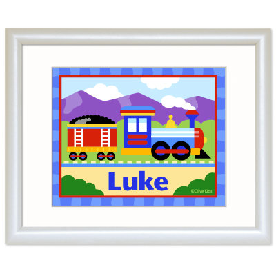 Trains, Planes and Trucks Personalized Train Print
