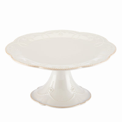 Lenox French Perle Medium Pedestal Cake Plate
