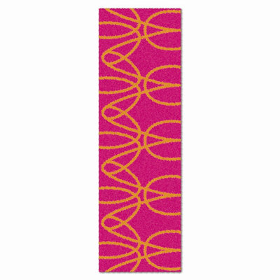 notNeutral Just for Kids Orange/Pink Ribbon Kids Rug