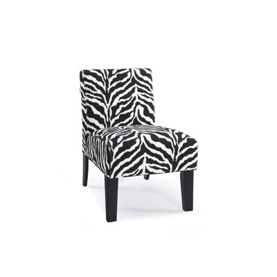 DHI Deco Zebra Fabric Slipper Chair