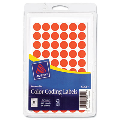 Avery Removable Self-Adhesive Round Color-Coding Labels