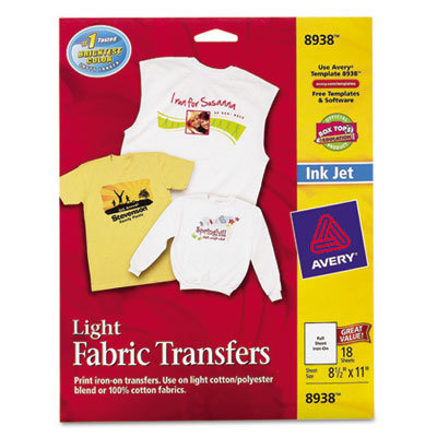 Avery Personal Creations Inkjet T-Shirt Transfer, 18/Pack