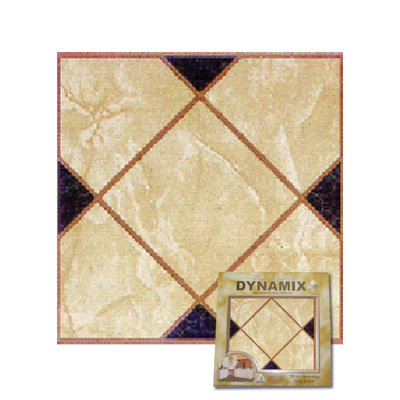Home Dynamix Vinyl Light Brown Squares Cross Floor Tile (Set of 20)