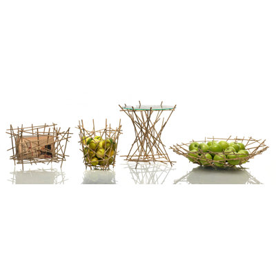 Alessi Blow-Up Bamboo Citrus Basket by Fratelli Campana