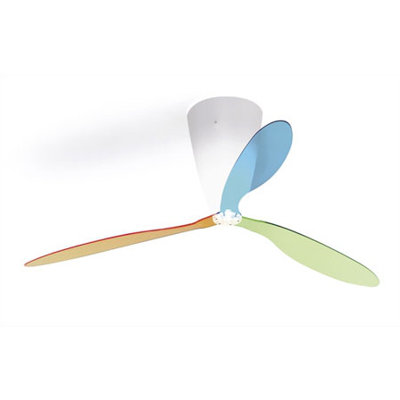 Luceplan Blow Methacrylate Screenprinted 55" Ceiling Fan Blade Set
