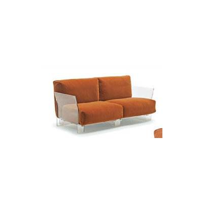 Kartell Pop Loveseat with Transparent Leg