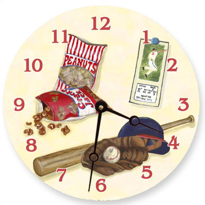 Lexington Studios Baseball Decorative Wall Clock