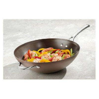 Calphalon Contemporary Nonstick Bronze Anodized Edition 12" Flat Bottom Wok