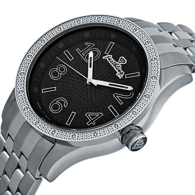 JBW Men's Pantheon Watch in Silver with Black Dial