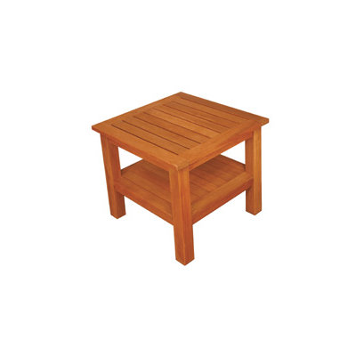 Blue Star Group Terrace Mates Two Shelf High Square Side Table