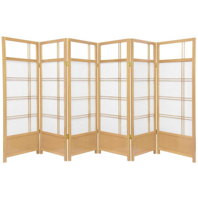 Oriental Furniture Low Kumo Classic Shoji Room Divider in Natural