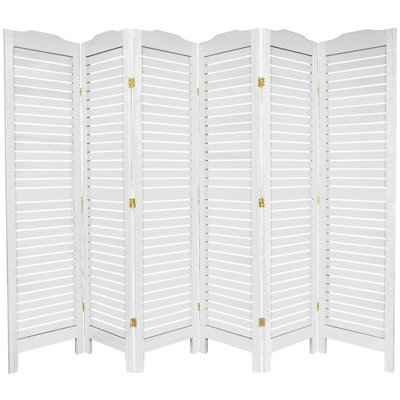 Oriental Furniture 72" Classic Venetian Room Divider in White