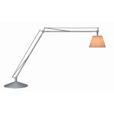 FLOS Super Archimoon Floor Lamp in Fabric / Matte Silver