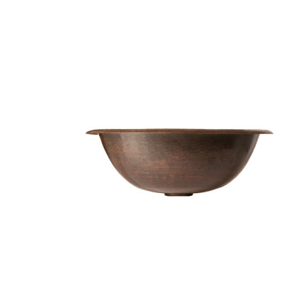 Black Copper Alder Hand Hammered Bathroom Sink