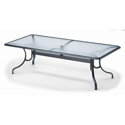 Telescope Casual 92'' Rectangle Glass Top Dining Height Table
