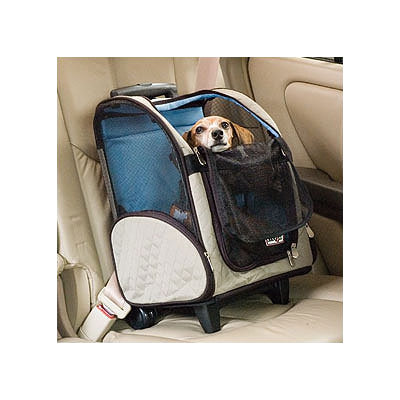 Snoozer Pet Products Wheel Around Travel Pet Carrier in Khaki