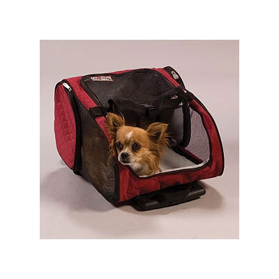 Snoozer Pet Products Wheel Around Travel Pet Carrier in Red