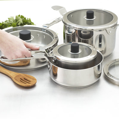 Natural Home Eazistore Stainless Steel 10-Piece Cookware Set